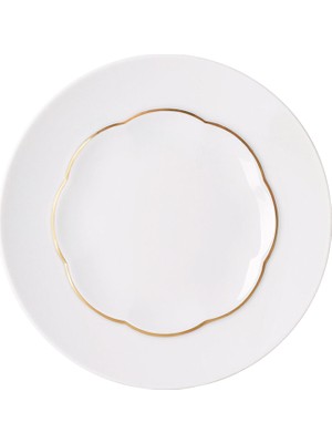 Rosenthal Sonetto Oro Beyaz Porselen Ekmek Tabağı 17 cm