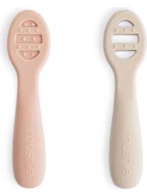 Mushie Blush Shifting Sand Bebek Ilk Beslenme Kaşık Seti