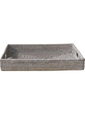 King Zoo Kare Rattan Servis Tepsisi