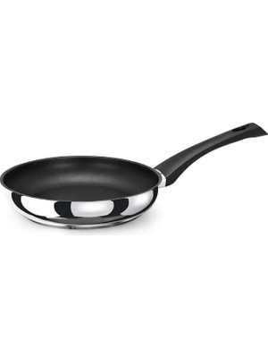 Lumenflon Domos 3ply Gümüş Çelik Tava 24 cm