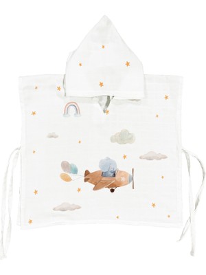 Casadora Baby Happy Tony Pamuk Unisex Çocuk Müslin Panço