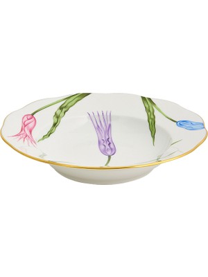 Herend Lale Desenli Porselen Çorba Tabağı 21 cm