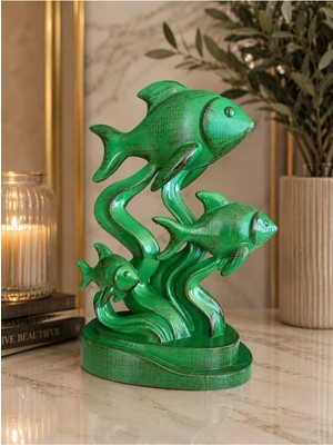 Ersu Store Modern Tasarım Balık Aile Figürü Obje