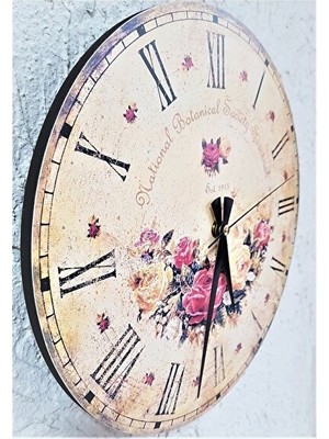 Velmora Eskitme Ahşap Görünümlü Vintage | Duvar Saati