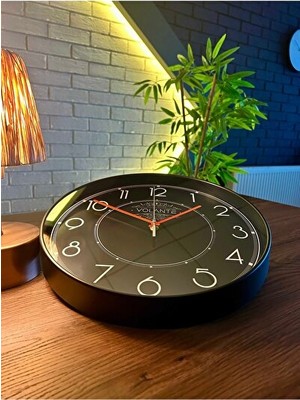 Velmora Gerçek Camlı Volante Modern , 35 cm Çap ile Şıklık | Duvar Saati