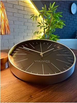 Velmora 35CM Çaplı Gerçek Camlı Modern , Şık ve Dayanıklı Tasarım | Duvar Saati