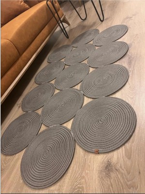Namteks Jüt Hasır Gri Salon Mutfak Koridor Kilim Paspas Çeyizlik Hediyelik