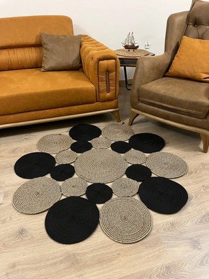 Namteks Jüt Hasır Kahverengi Salon Mutfak Koridor Kilim Paspas Çeyizlik Hediyelik