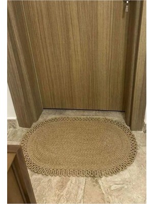 Namteks Jüt Hasır Siyah Gold Kapı Önü Banyo Mutfak Balkon Paspası Çeyizlik Hediyelik