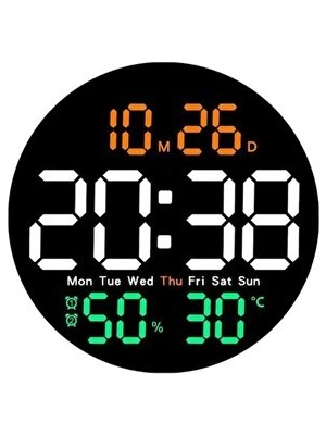 Velmora LED Ekranlı Uzaktan Kumandalı Dijital , Modern ve Pratik | Duvar Saati