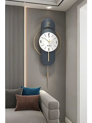 Velmora Lacivert Renkli Milano Time Quartz ile Modernlik | Duvar Saati