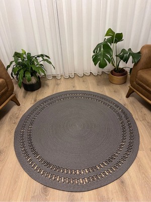 Namteks Jüt Hasır Kahverengi Çift Trikotlu Salon Mutfak Kilim Paspas Çeyizlik Hediyelik