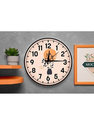 Velmora Türkçe Rakamlı Uv Baskılı Sessiz , Modern ve Şık | Duvar Saati