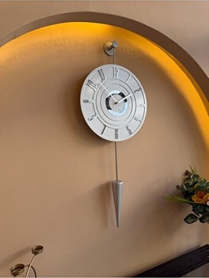 Velmora Gümüş Renkli Galileo Led’, 85 cm | Duvar Saati