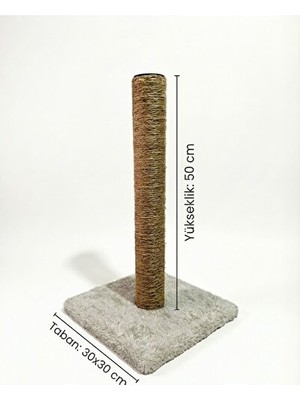 Velmora 50 cm Dayanıklı Sisal Halatlı Kedi Tırmalama Tahtası - Kaymaz Tabanlı | Kedi Tırmalaması