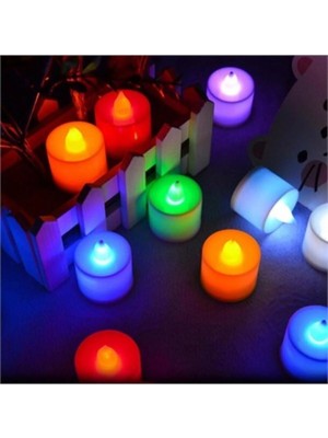 Empressco Dekoratif LED Mum Mini LED Mum Karışık Renk 24 Adet