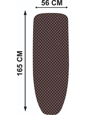 Velmora 165X56 cm Kahverengi Ütü Masası Kılıfı, Koruyucu ve Şık Tasarım | Ütü Masası ve Aksesuarı