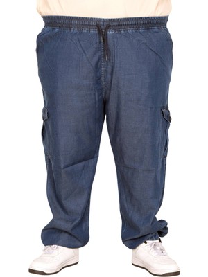 Mode Xl Büyük Beden Pantolon Denım Jogger Kargo Legato 26911 Lacivert