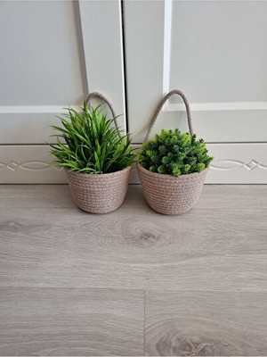 Velmora Dekoratif Mini Sepetle Çiçek ve Saksılık Düzeni | Sepet