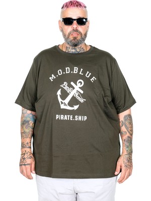 Mode Xl Büyük Beden T-Shırt Bıs M.o.d.blue 26130 Haki