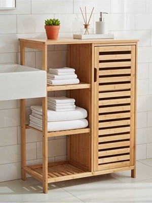 Velmora Bambu , Doğal ve Şık Tasarım, 66X33X87 cm | Çamaşır Sepeti