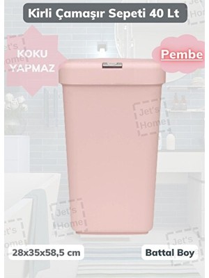 Velmora Bas-Çek Kirli Çamaşır Kutusu, Pembe Renk | Çamaşır Sepeti