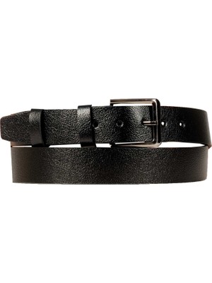 ModeXL Mode Xl Erkek Kemer 4cm Orta Boy Deri Kemer 4252 Siyah