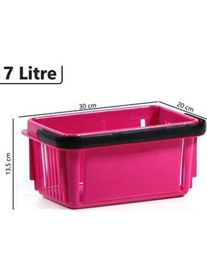 Velmora Pratik Plastik Kozmetik ve Alışveriş El Sepeti, 7 Lt | Sepet