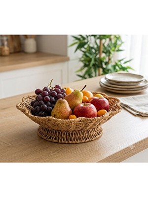 Velmora Rattan Meyvelik - Doğal ve Şık Meyve Saklama Çözümü | Sepet