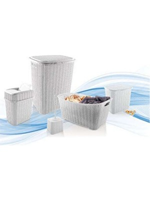 Velmora Plastik Banyo Seti - Deterjanlık, ve Fırça Içerir | Çamaşır Sepeti
