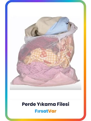 Velmora Büyük Boy Perde Yıkama Filesi, Çamaşır Makinesi Için Dayanıklı ve Pratik | Çamaşır Sepeti