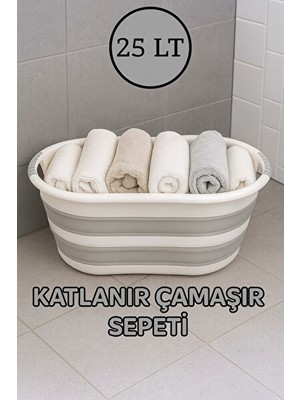 Velmora Hafif ve Akordiyon Tasarımlı 25 Litre Katlanabilir | Çamaşır Sepeti