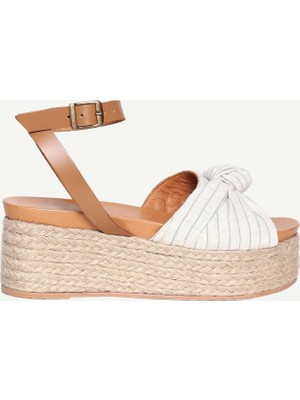 Yargıcı Kumaş Bantlı Espadril Sandalet