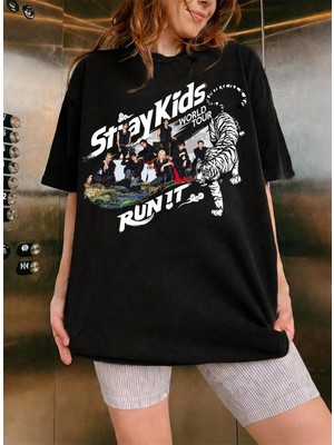 Touz Stray Kids Karma Baskılı Unisex Oversize T-Shirt