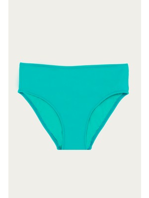 Loya Yeşil Yüksek Bel Tek Alt Bikini
