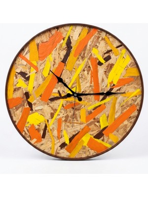 Ahşap Tasarım Duvar Saati - 44 cm