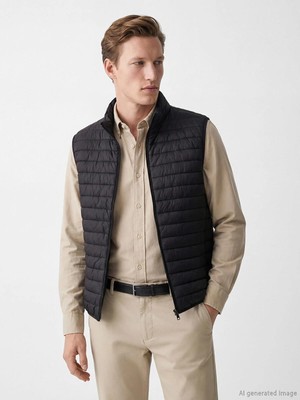 LC Waikiki Regular Fit Dik Yaka Erkek Şişme Yelek  (W6)
