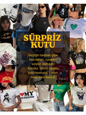 Touz Kadın 4'lü Croptop Paket - Beden Seçiniz Renk/baskı Karışık