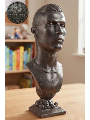 Craft 3d Atölye Ronaldo(15 Cm Boyunda)  Beton Biblo Figür- Paketi İle Beraber