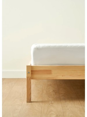 Bella Maison Sıvı Geçirmez Pamuklu Kapitoneli Fitted Yatak Alezi Beyaz (100X200 Cm)