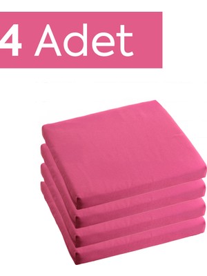 Homedius Sandalye Oturum Minderi Renkli 40X40X4 Bağcıklı Çıkarılabilir Kılıflı Su Itici Pembe 4'lü