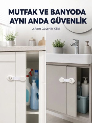 Astraltech 2'li Dolap ve Çekmece Güvenlik Kilidi Seti