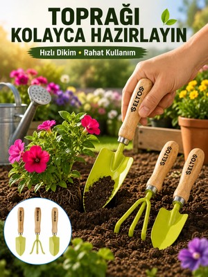 Astraltech Bahçe El Aletleri Seti Toprak Düzenleme ve Dikim Aparatı
