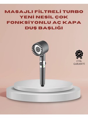 Astraltech Filtreli Masaj Özellikli Duş Başlığı Aç Kapa Tuşlu