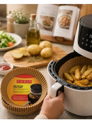Astraltech Airfryer Pişirme Kağıdı 100 Lü Yapışmaz Yağ Geçirmez Kağıt