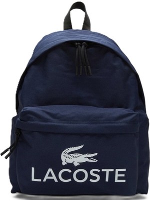 Lacoste 31*41 Boyut 15 Inç Baskılı Unisex Sırt Çantası Lacivert