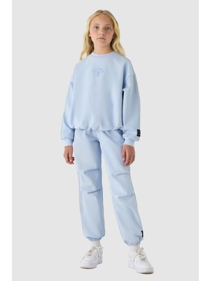 Tyess Kız Çocuk Mavi Sweatshirt