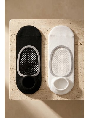 Bony Socks Kadın 2'li Asta Yoga / Pilates Step Çorap Siyah / Beyaz