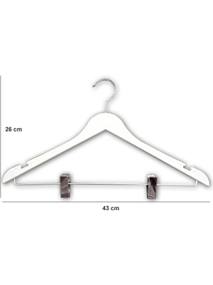 Ağırsoy 10 Adet Nikelaj Mandallı Etek Pantolon Askısı 43 cm