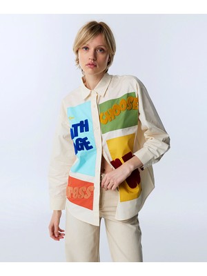 Twist Patch'li Colorblock Gömlek TW6260025126018